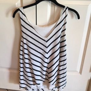 NWT, Cute striped shift shirt with twisted straps